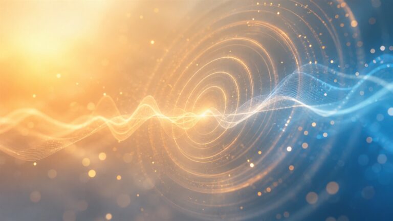 A warm, conceptual image of sound returning